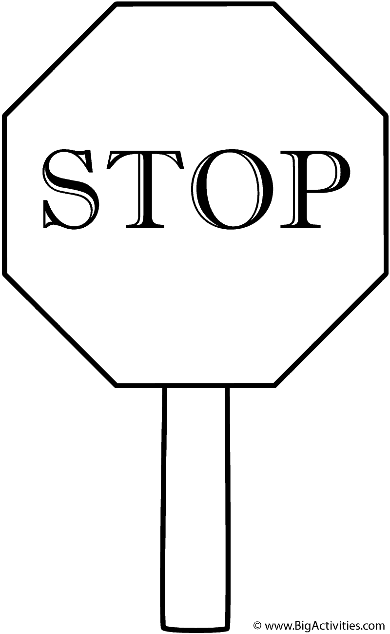 Stop sign on post