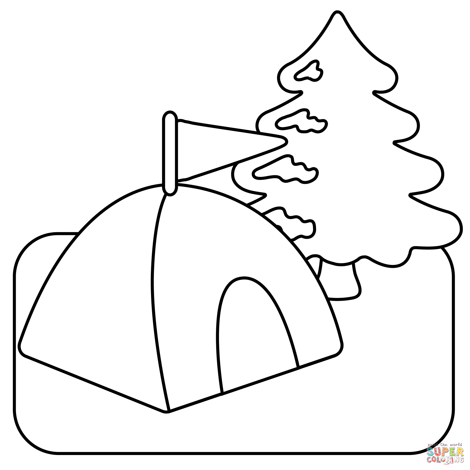 Camping emoji coloring page free printable coloring pages