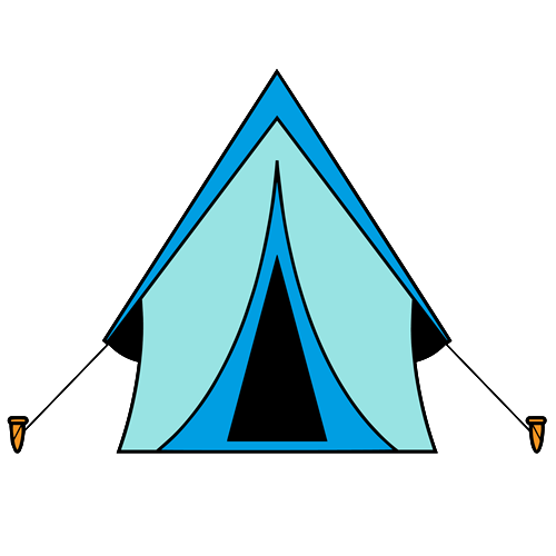 Camping tent svg cut file at