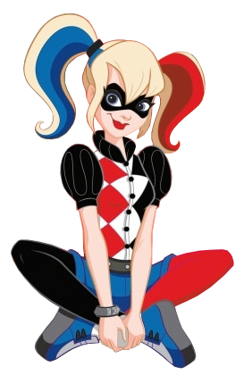 Monster high by airi harley quinn art super heroi banda desenhada