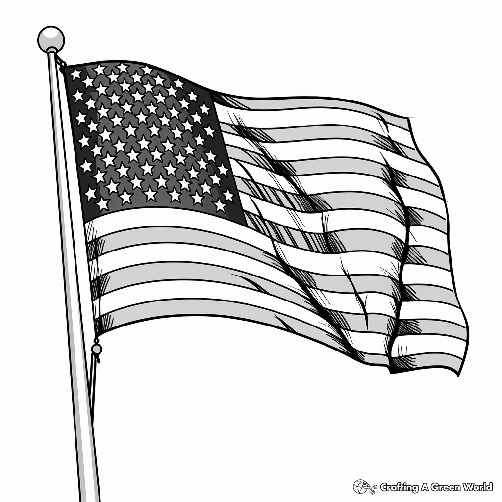 American flag coloring pages