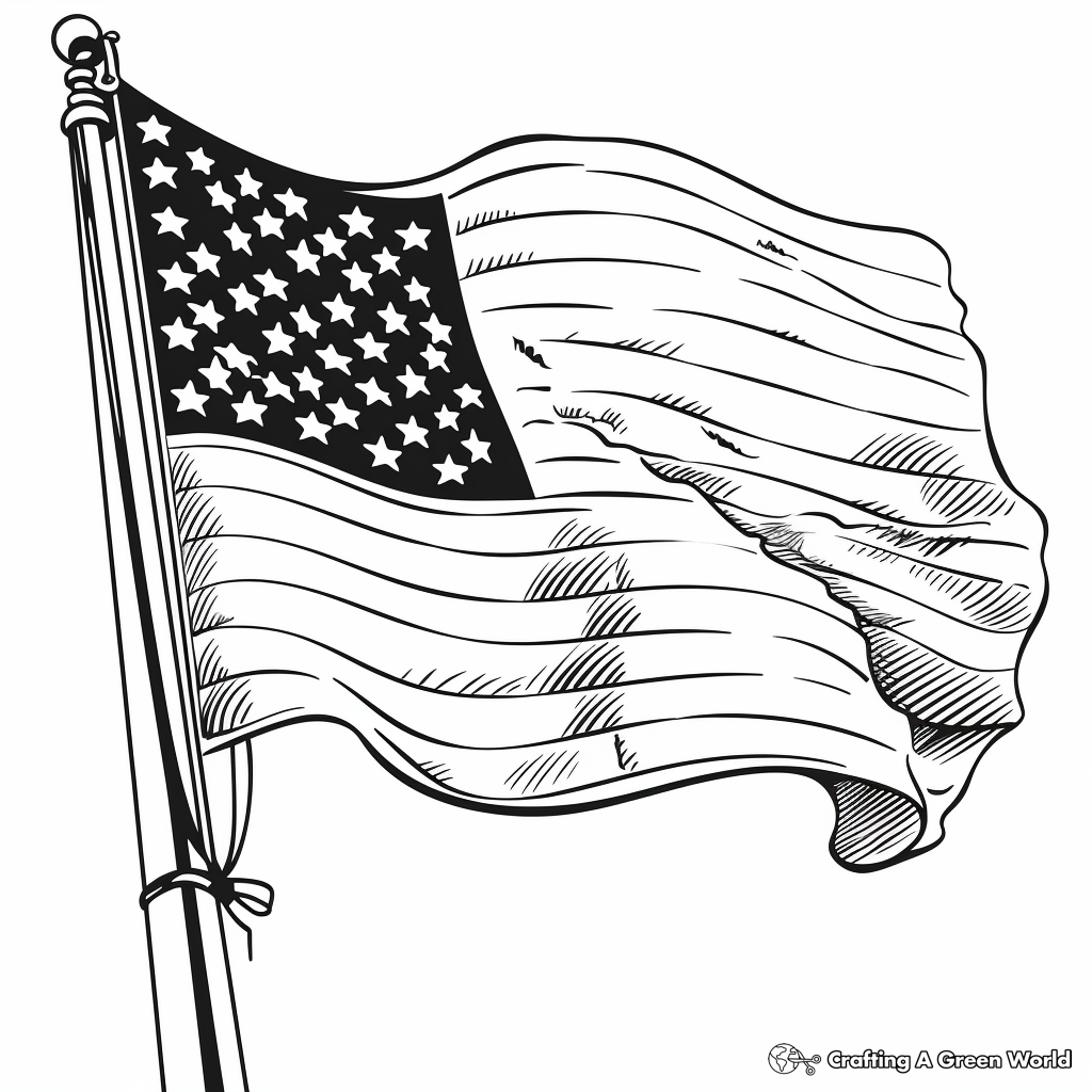 American flag coloring pages