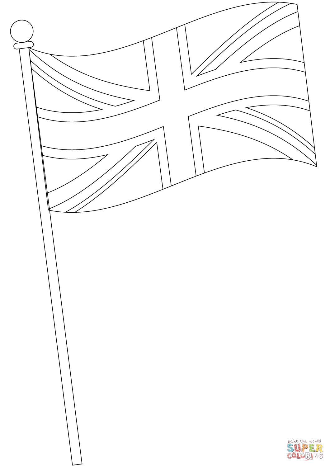 Flag of the united kingdom coloring page free printable coloring pages