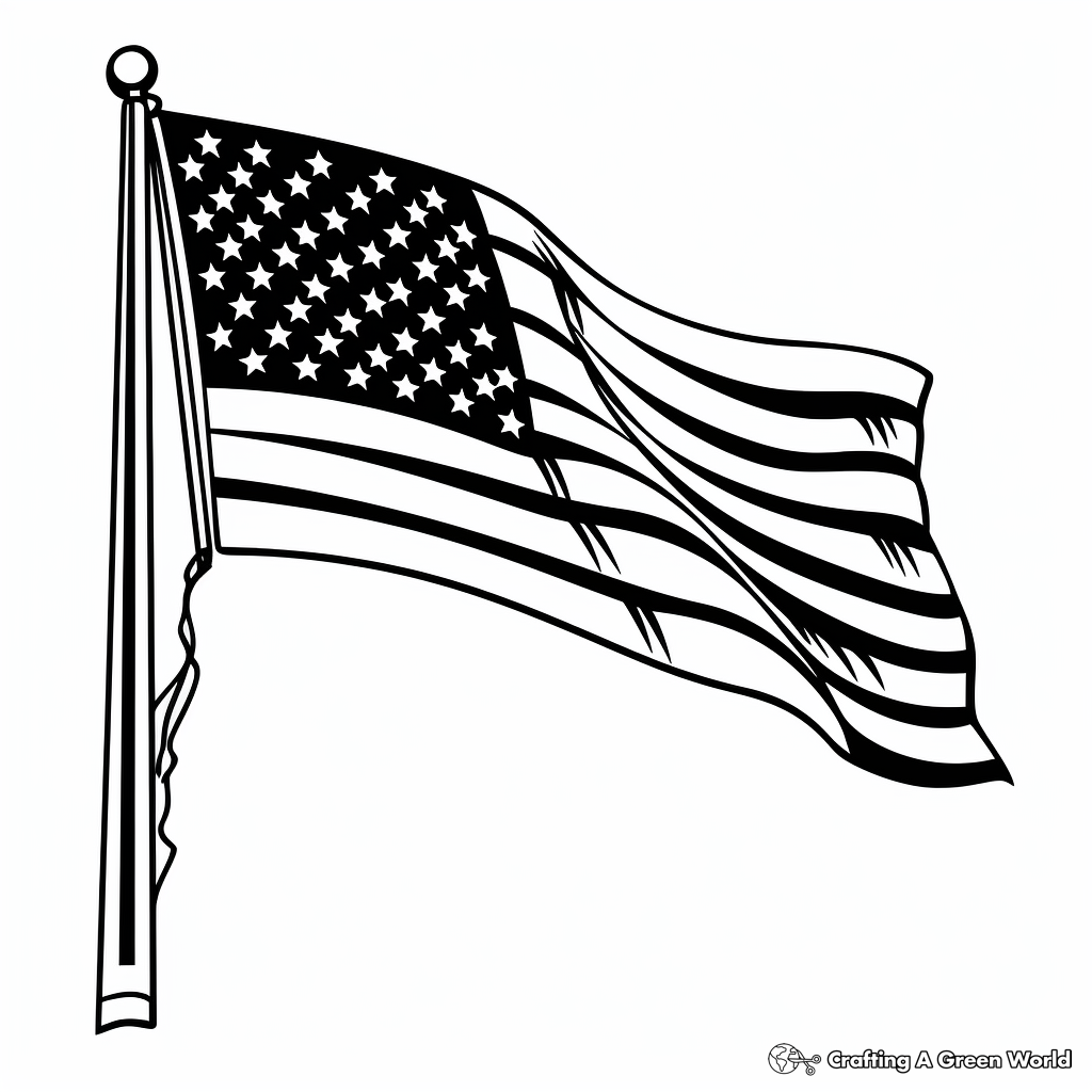 American flag coloring pages