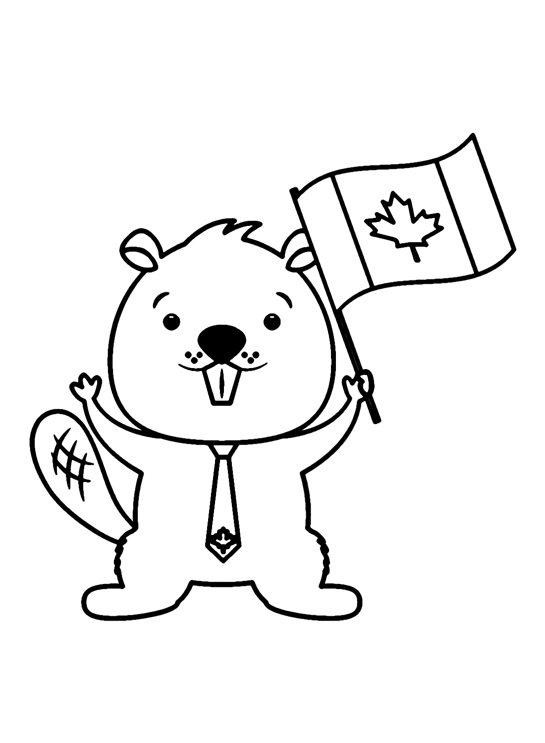 Canada flag coloring page