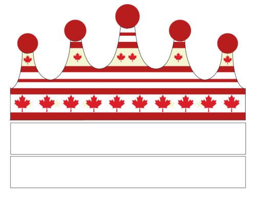 Canada day printable maple leaf crown