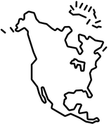 Outline map of north america coloring page free printable coloring pages