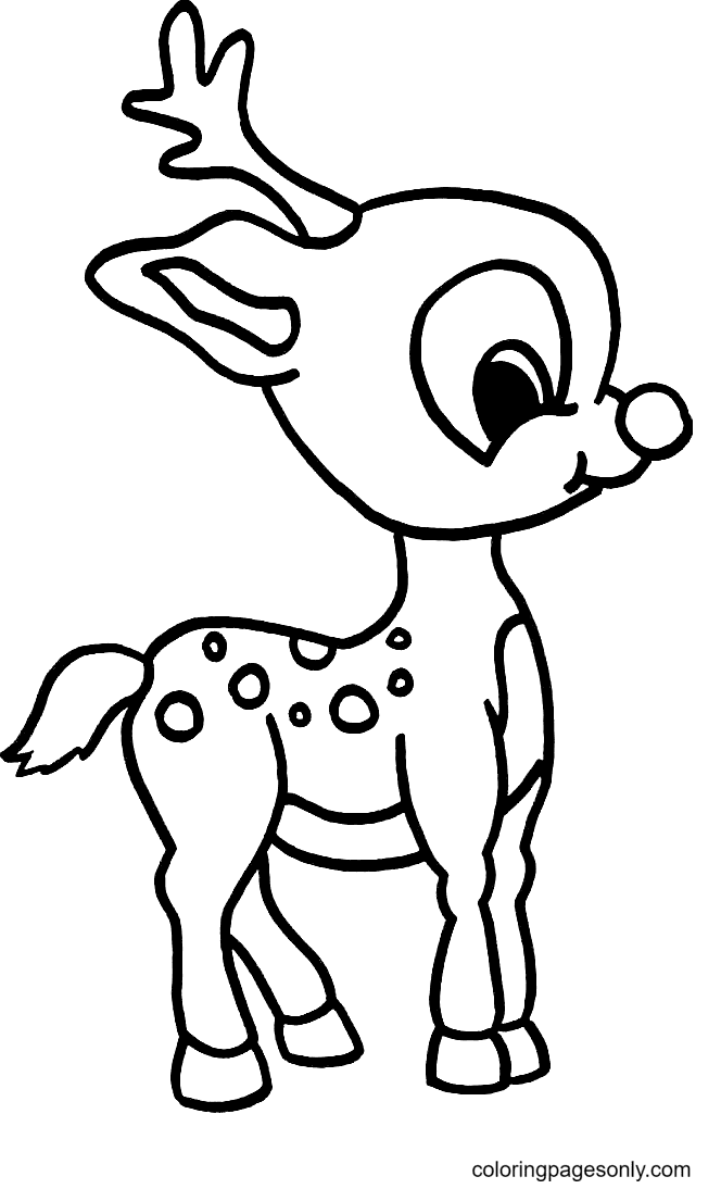 Reindeer coloring pages printable for free download