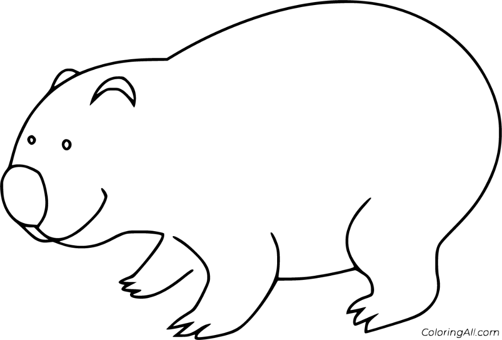 Free printable wombat coloring pages in vector format easy to print from any device and automatically fit any paper size coloring pages wombat color