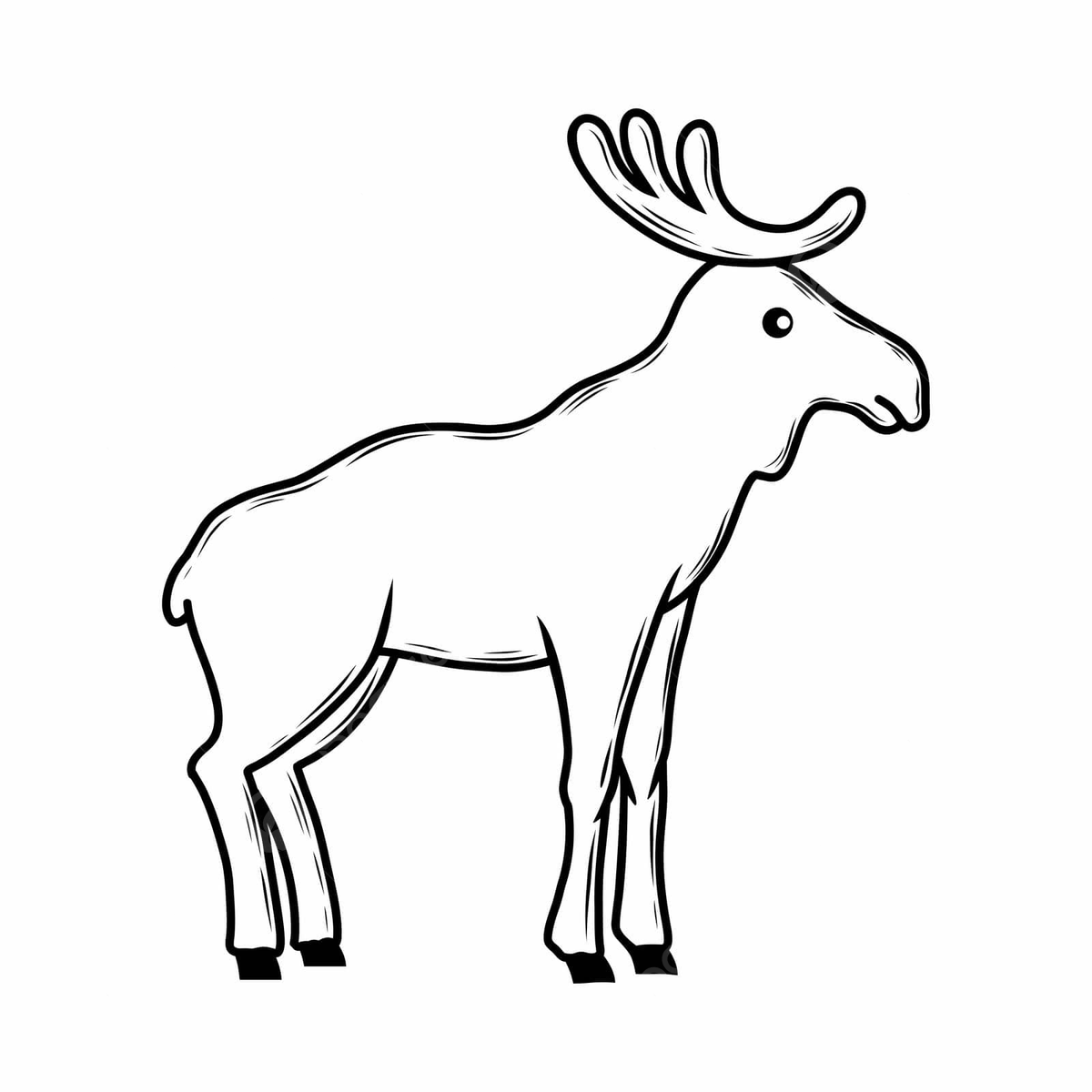 Canadas iconic symbol the elk depicted in a charming vector doodle illustration vector animal contour elk png and vector with transparent background for free download