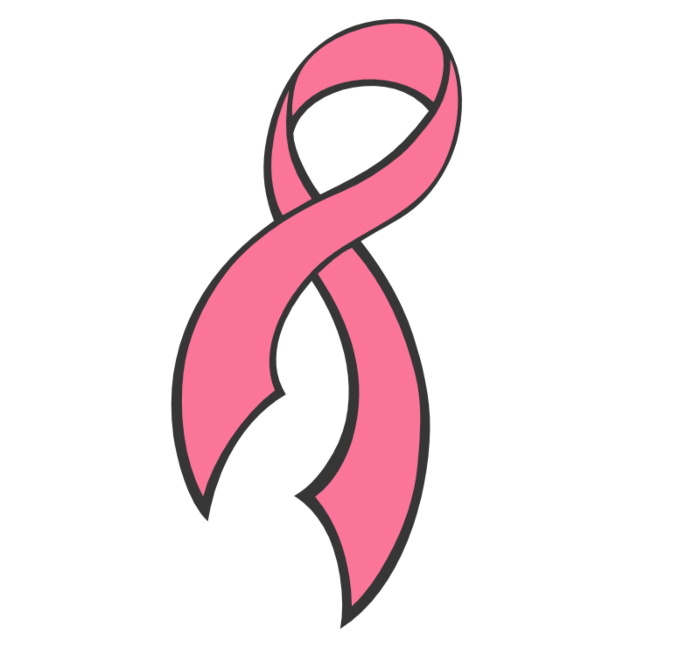 Breast cancer ribbon temporary tattoo