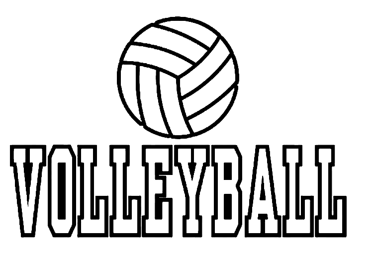 Free volleyball coloring page