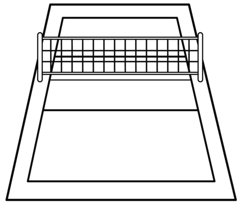 Volleyball court coloring page free printable coloring pages