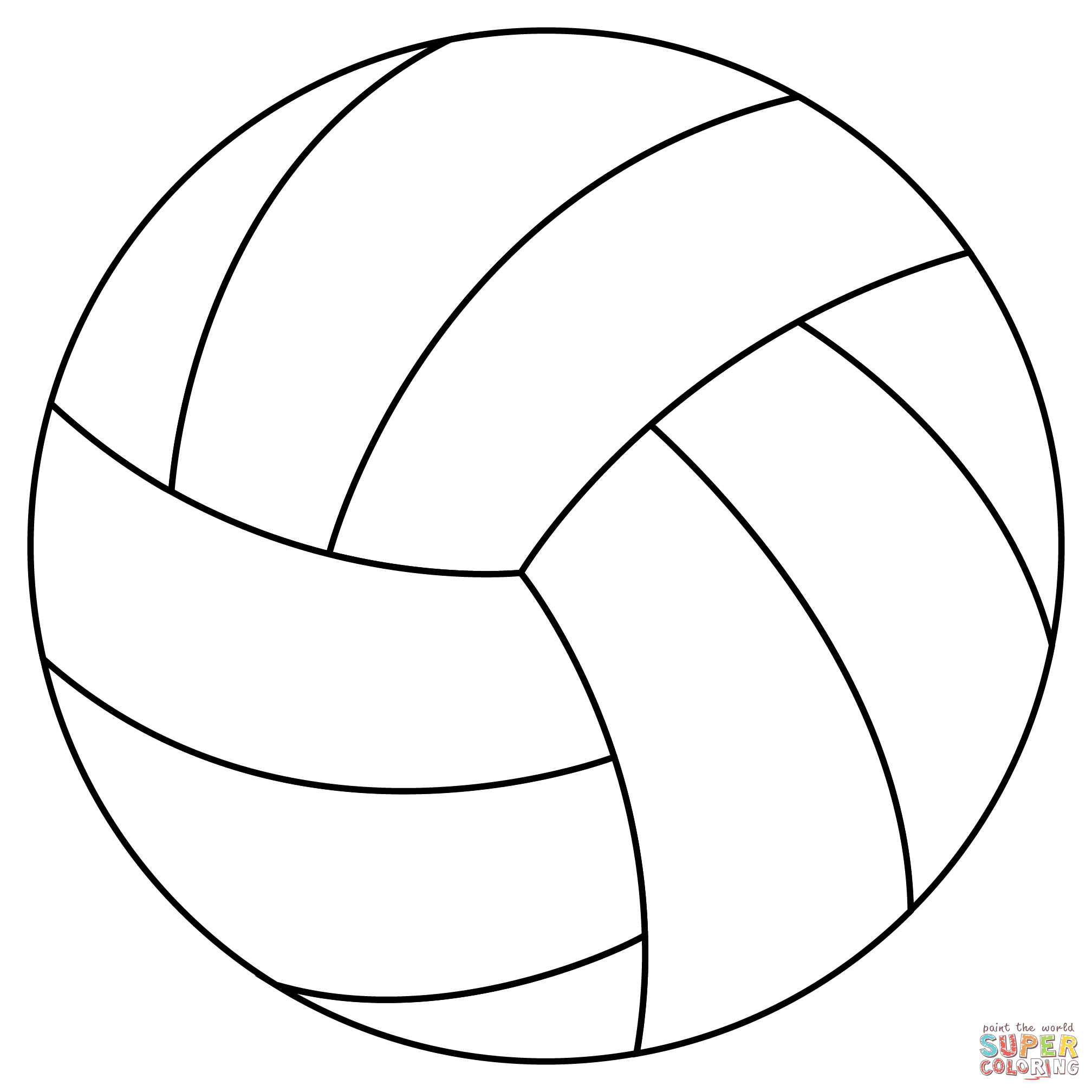 Volleyball ball coloring page free printable coloring pages