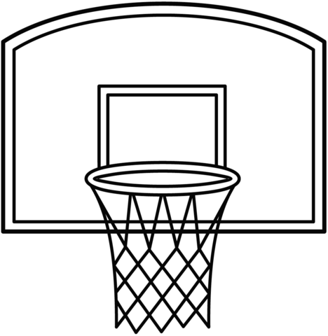 Basketball rim coloring page free printable coloring pages