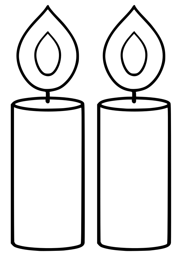 Candle drawing for coloring page free printable nurieworld