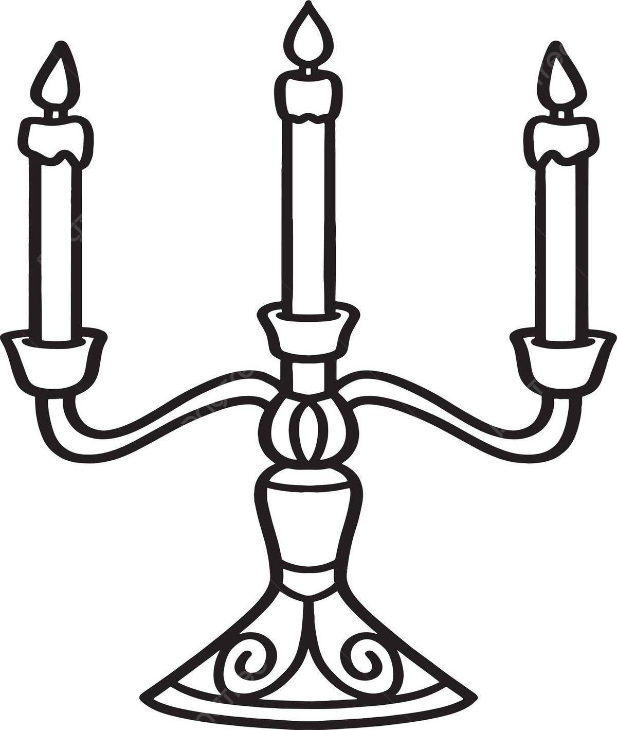 Candlestick isolated coloring page for kids illustration traditional colour vector illustration traditional colour png and vector with transparent background for free download