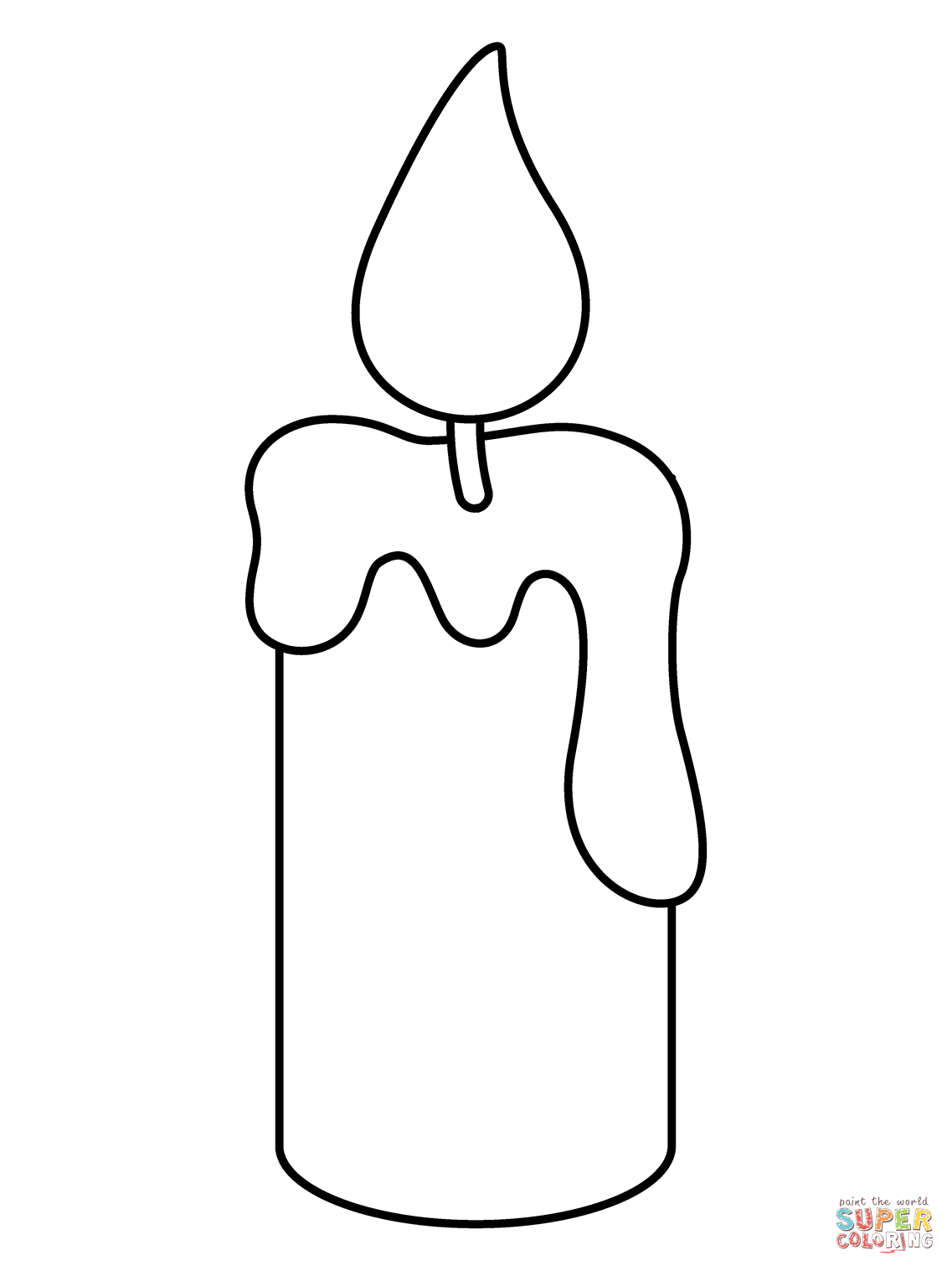 Candle emoji coloring page free printable coloring pages