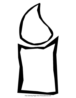 Candle coloring page â free printable pdf from