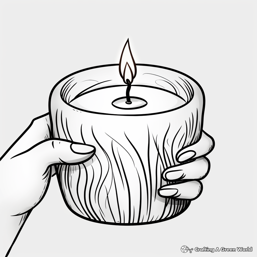 Candle coloring pages