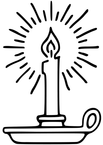 Christmas candle coloring page free printable coloring pages