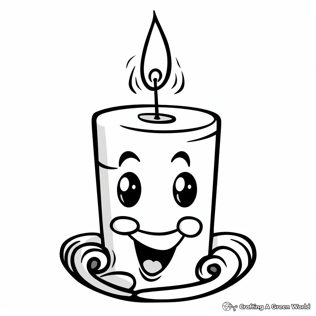 Candle coloring pages