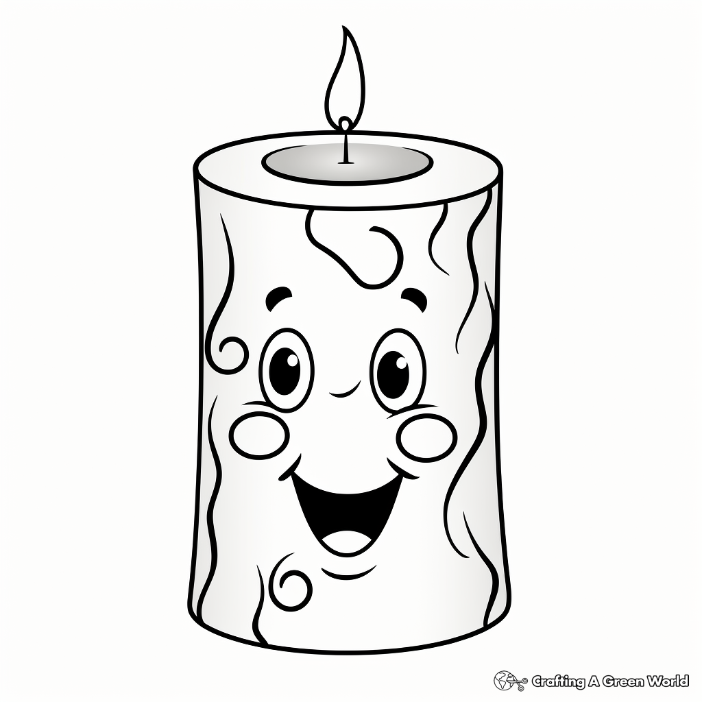 Candle coloring pages