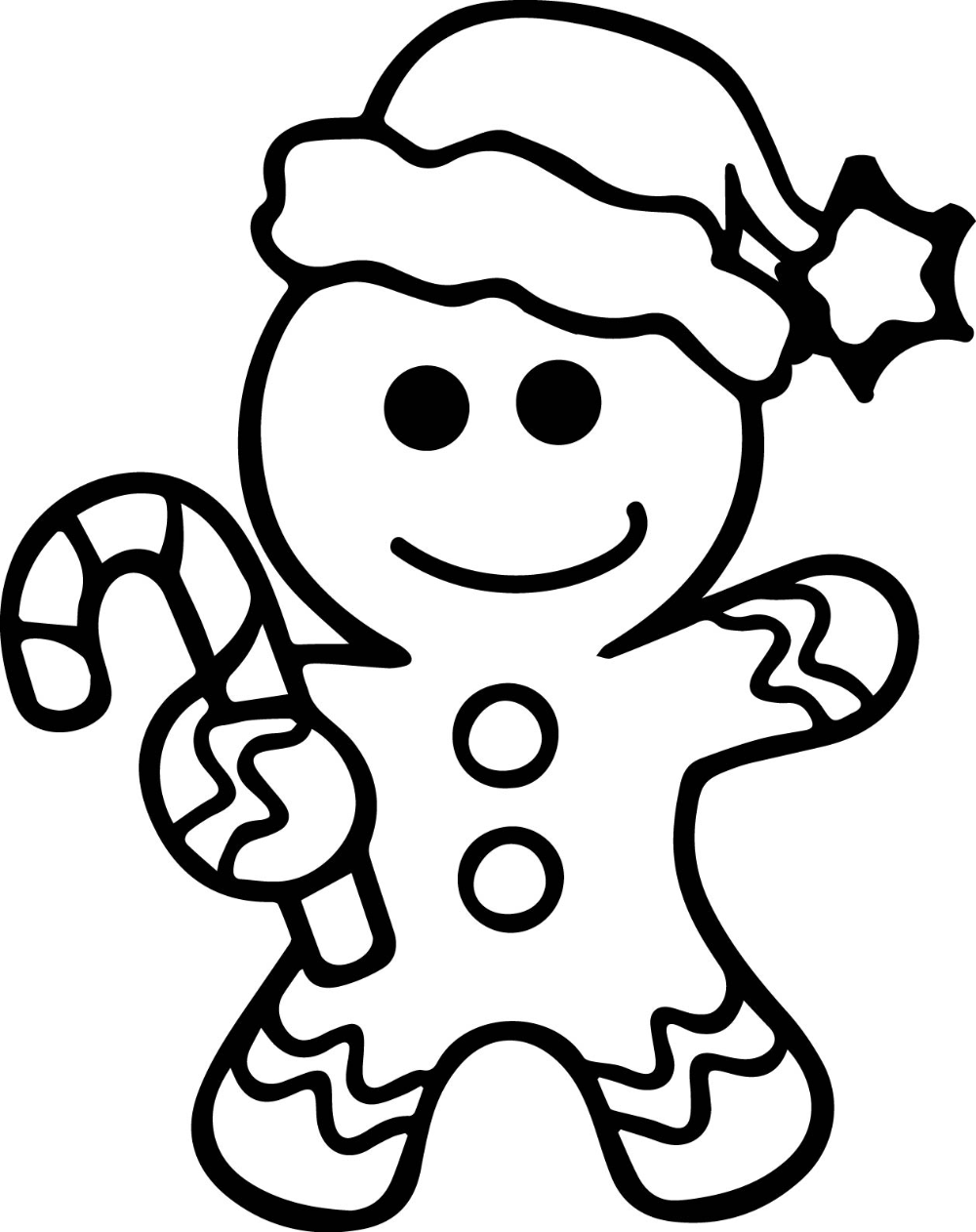 Gingerbread man coloring page