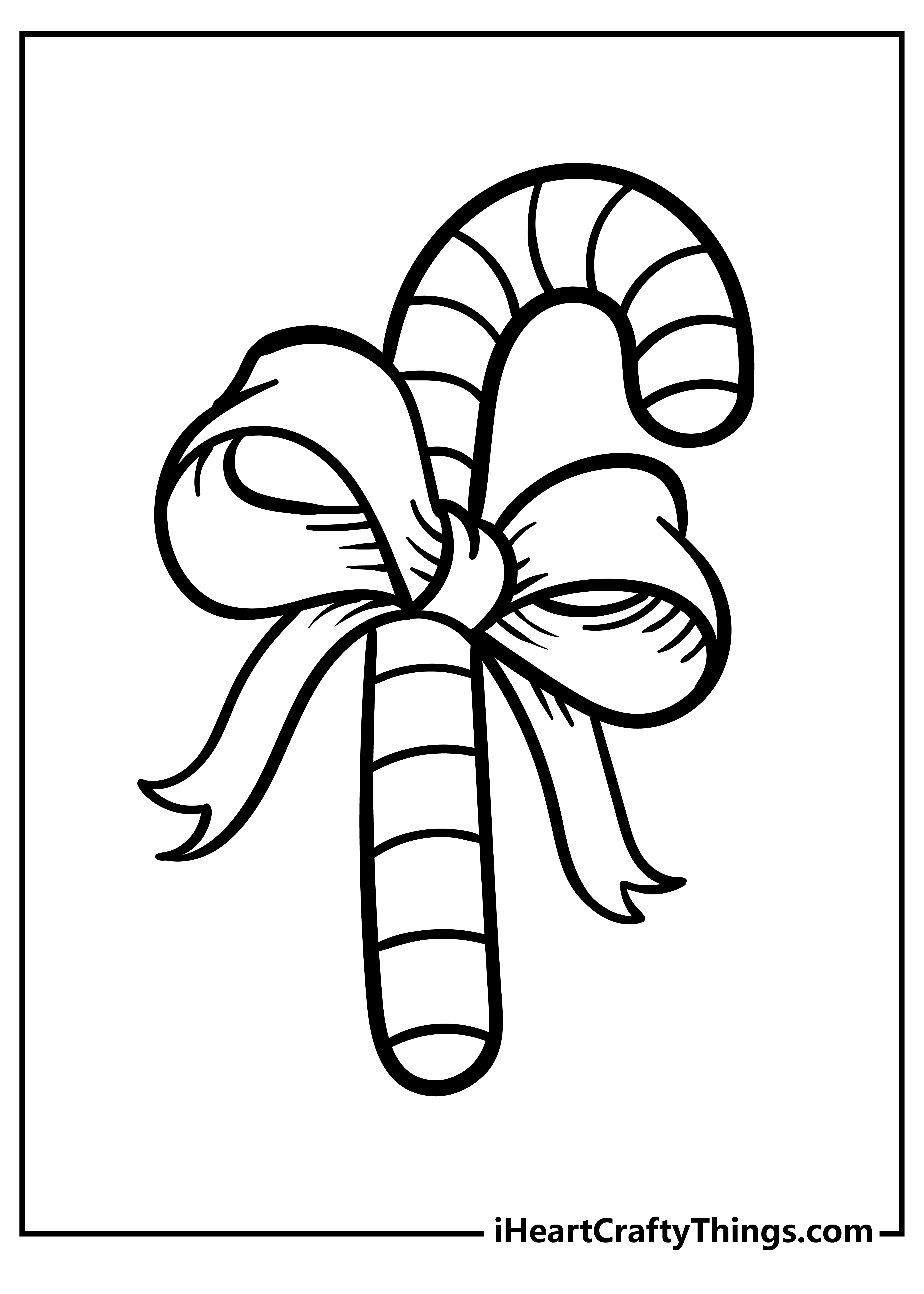 Candy cane coloring pages free printables