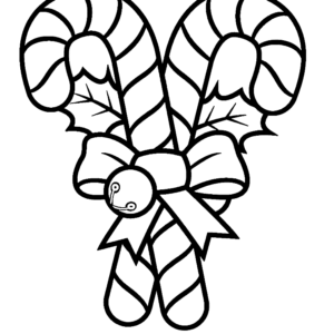 Christmas candy cane coloring pages printable for free download