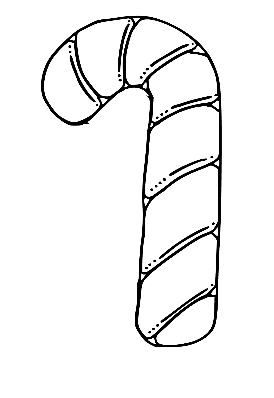 Free printable candy cane simple coloring page sheet and picture for adults and kids girls and boys