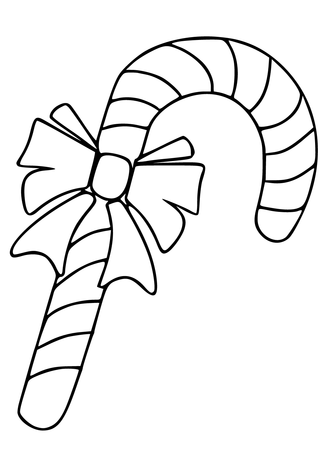 Free printable candy cane bow coloring page sheet and picture for adults and kids girls and boys