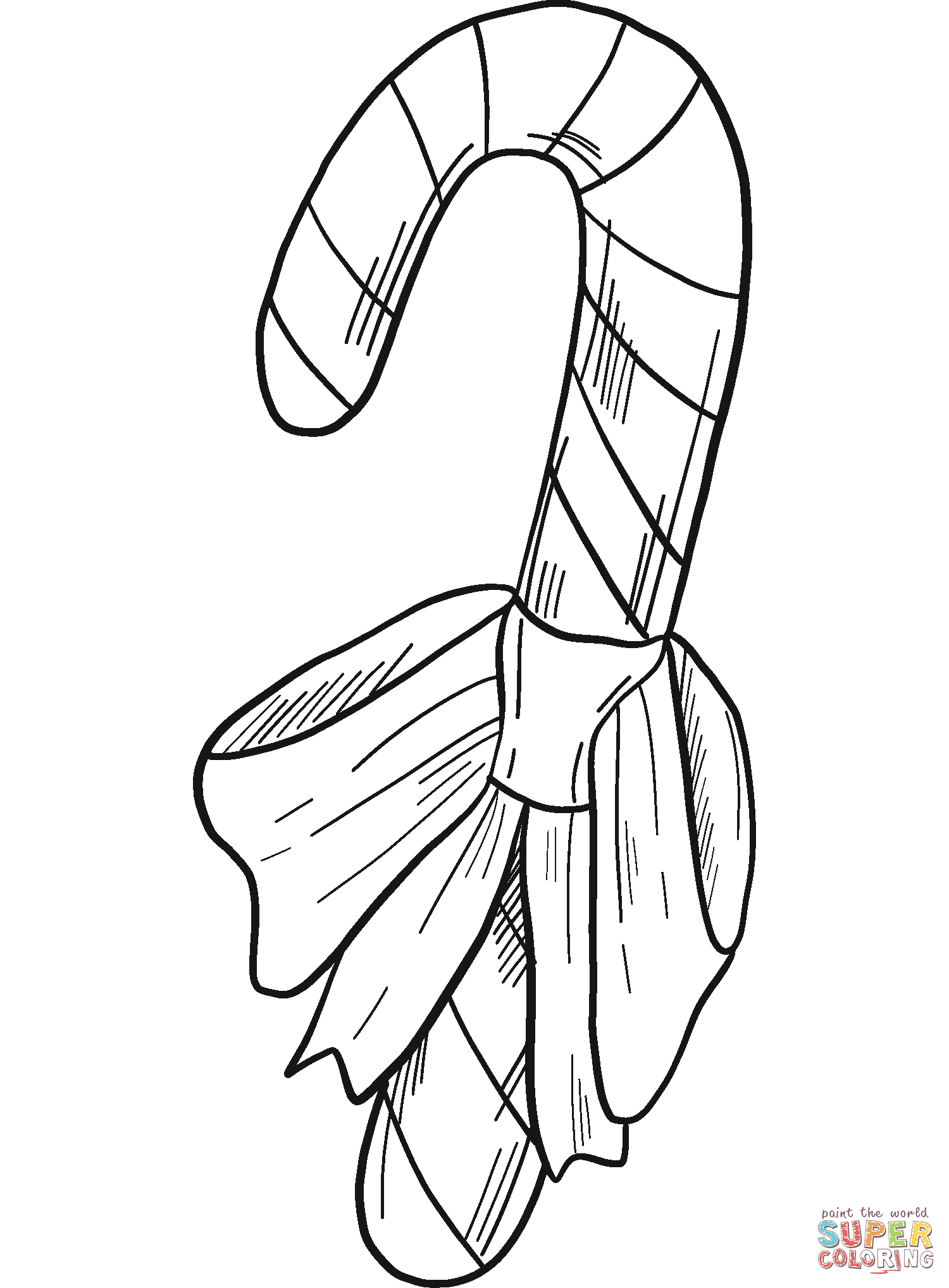 Candy cane coloring page free printable coloring pages