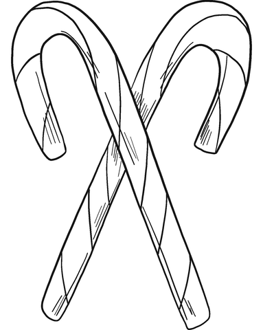 Candy canes coloring page free printable coloring pages