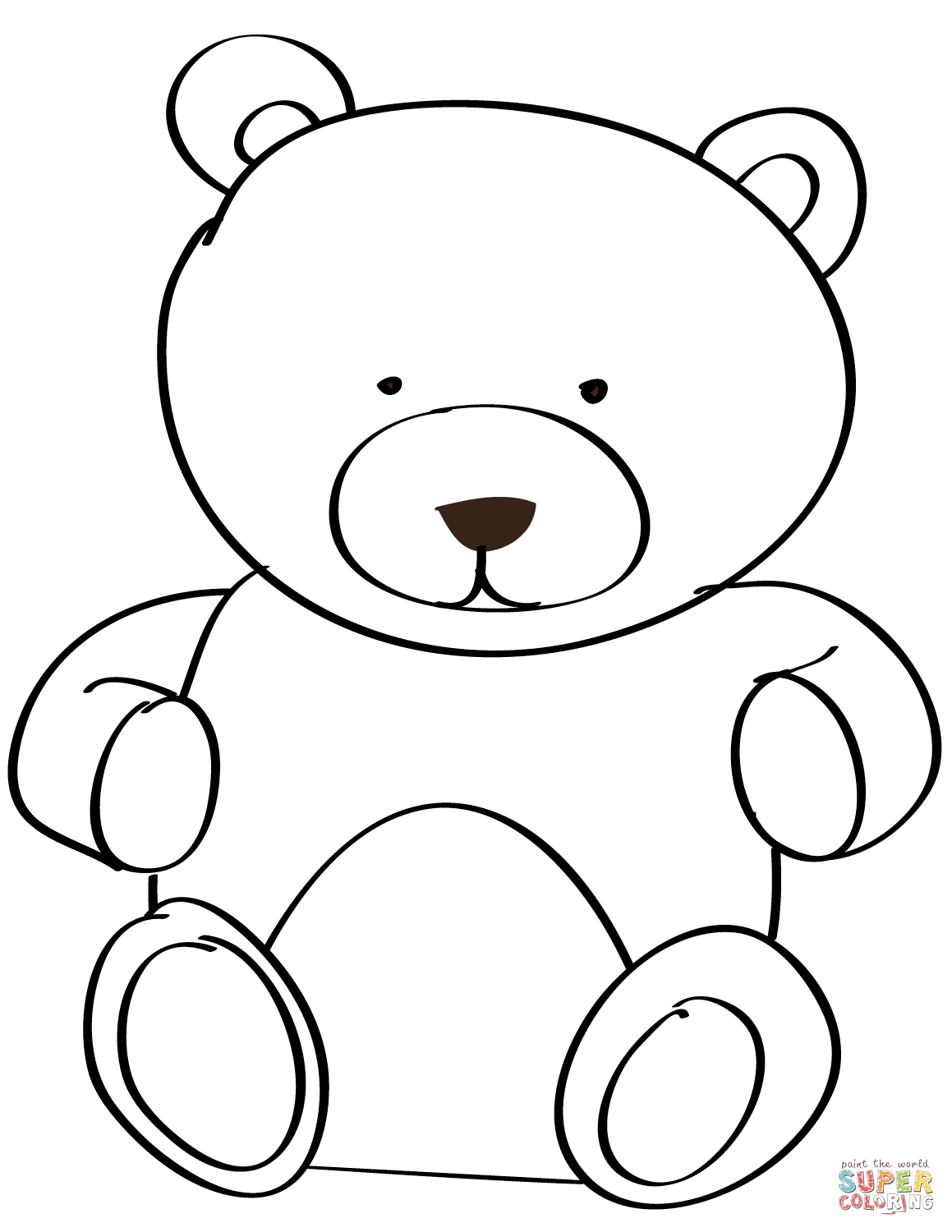 Teddy bear coloring page free printable coloring pages