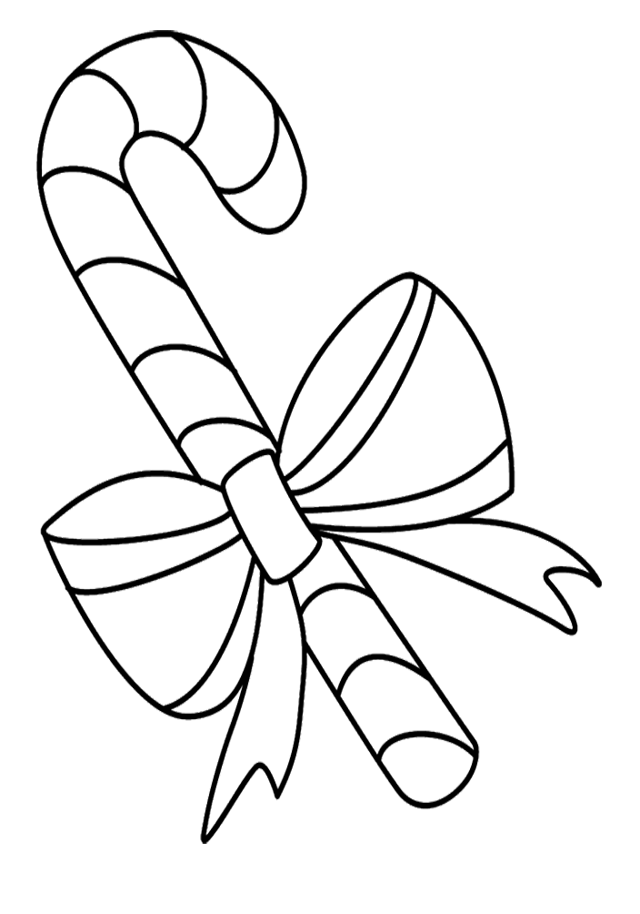 Candy cane coloring sheet