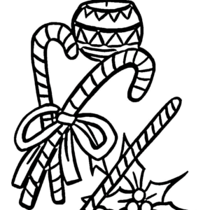 Christmas candy cane coloring pages printable for free download