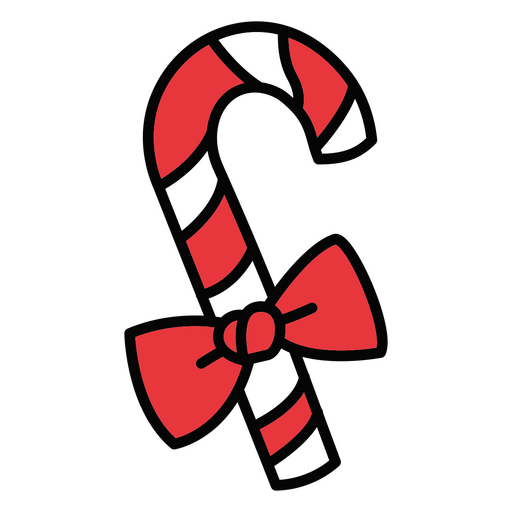 Color stroke christmas candy cane png svg design for t