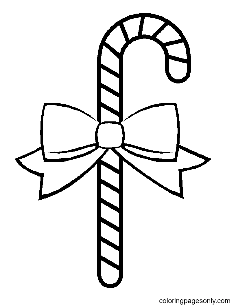 Christmas candy cane coloring pages printable for free download