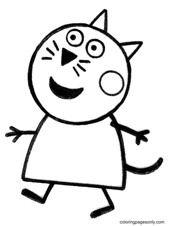 Candy cat coloring page