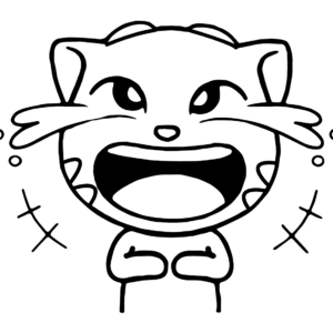 Talking tom coloring pages printable for free download