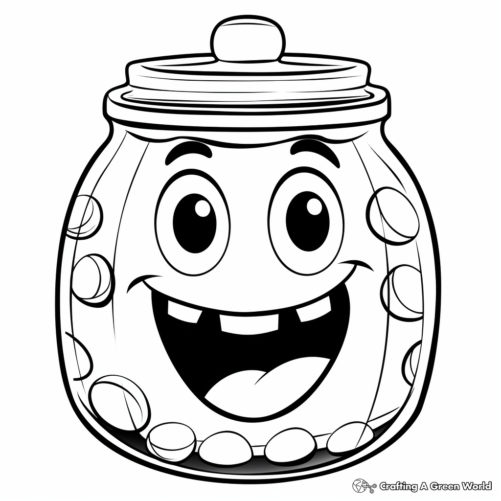 Candy jar coloring pages