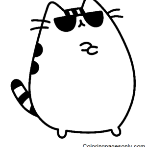 Pusheen coloring pages printable for free download