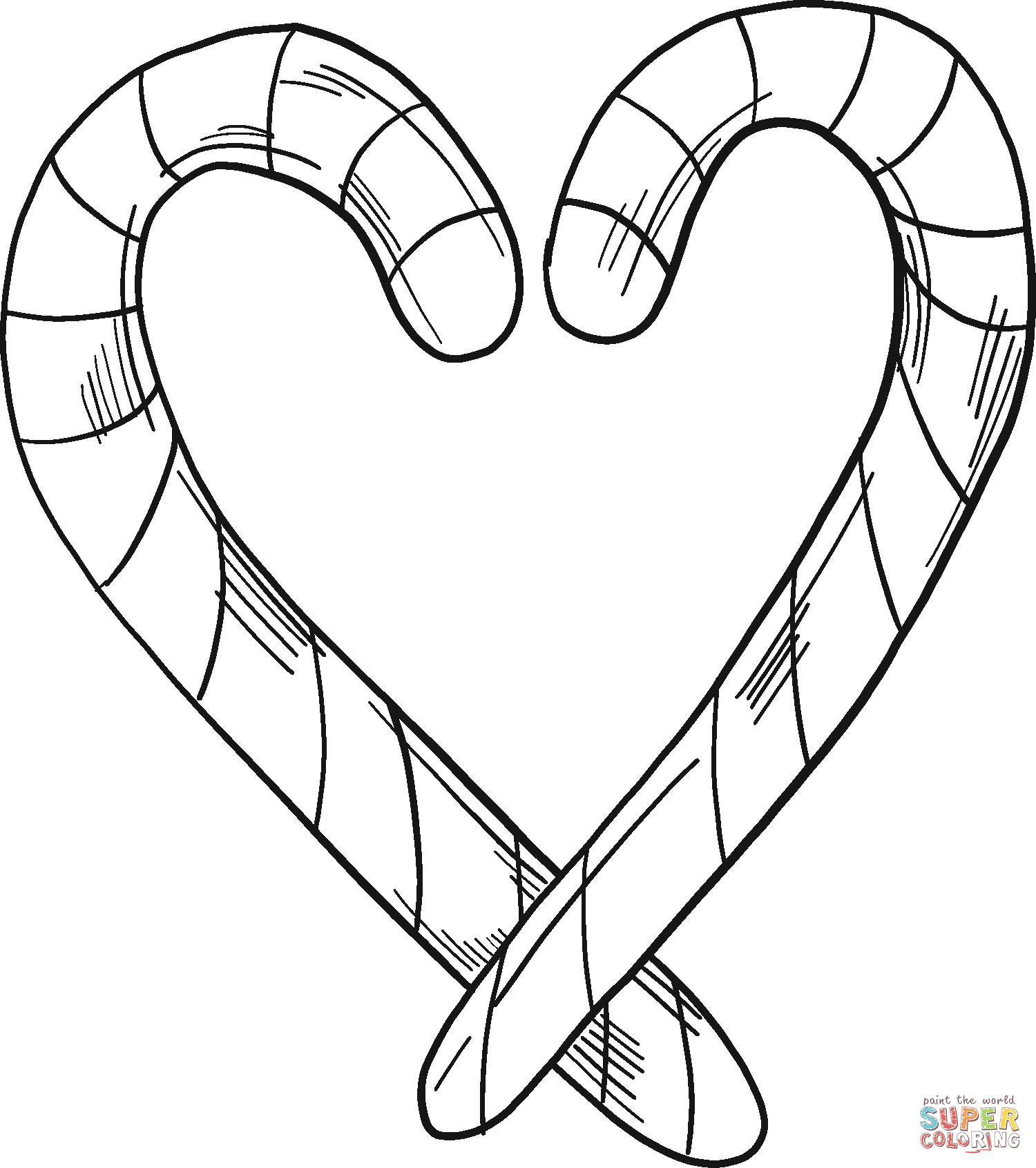 Candy canes coloring page free printable coloring pages