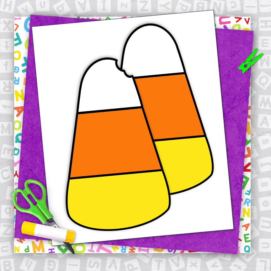 Halloween candy corn craft fall craft made by teachers