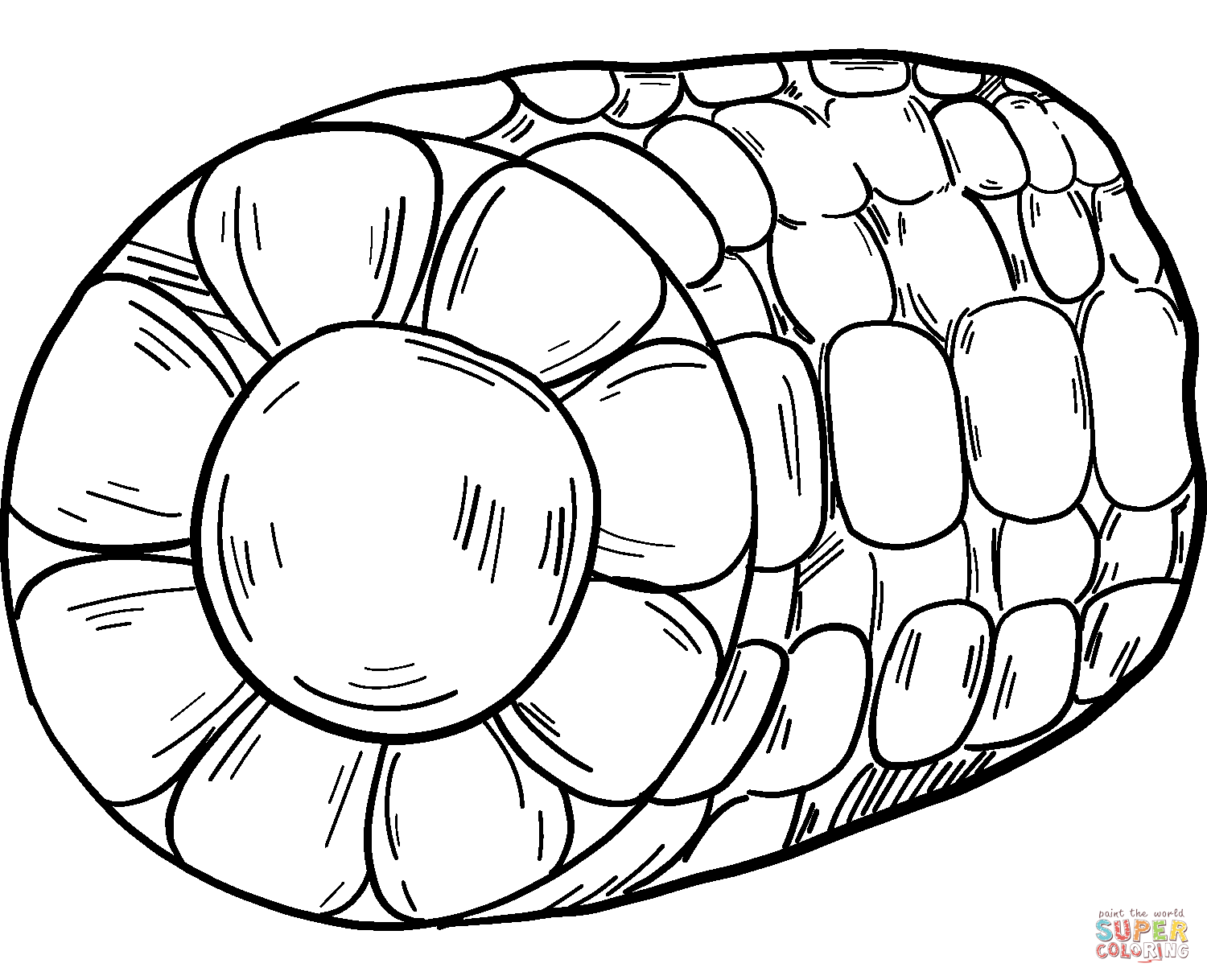 Corn coloring page free printable coloring pages