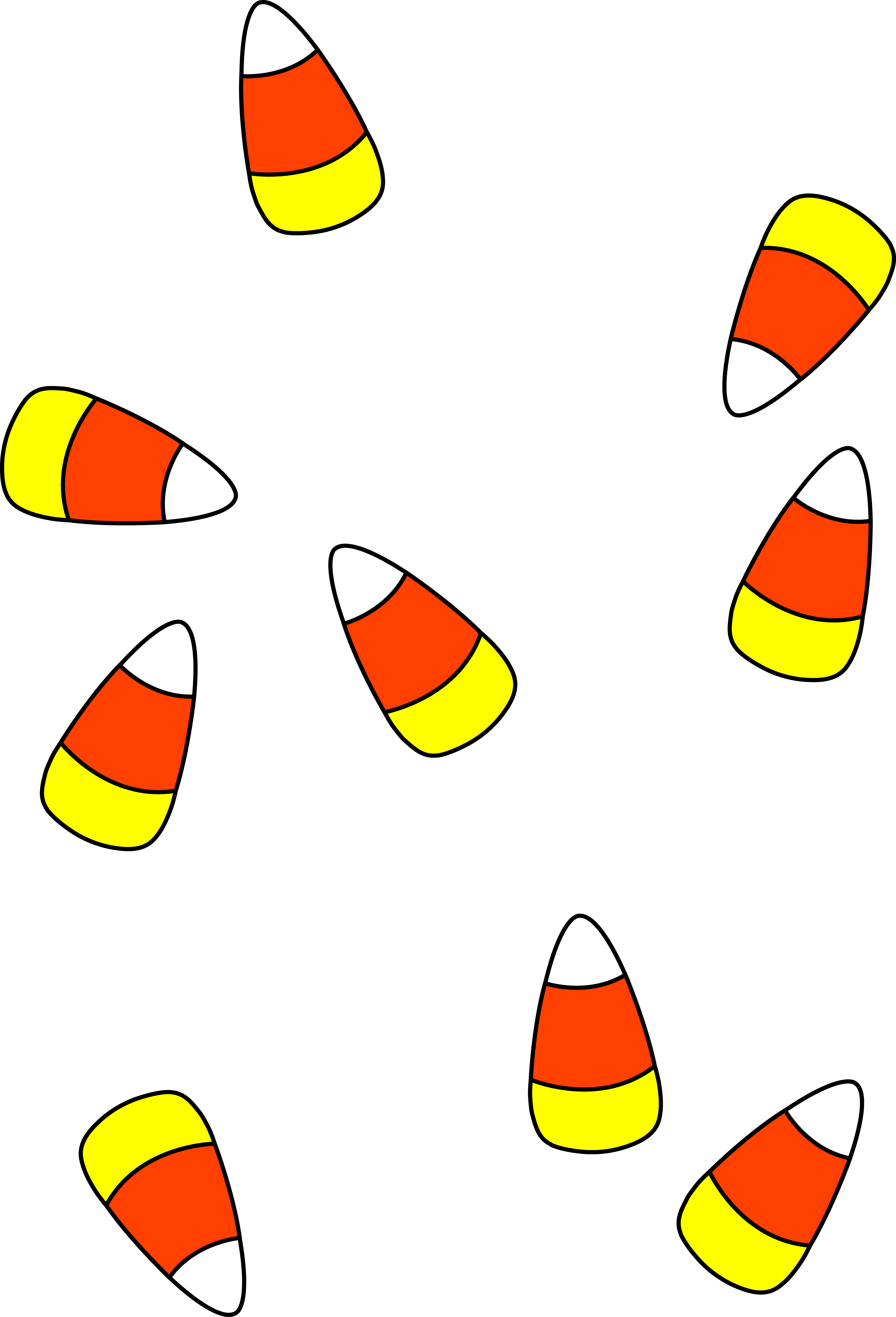 Halloween clip art scattered halloween candy corn