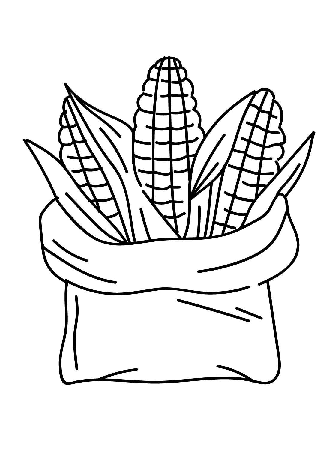 Corn coloring pages printable for free download