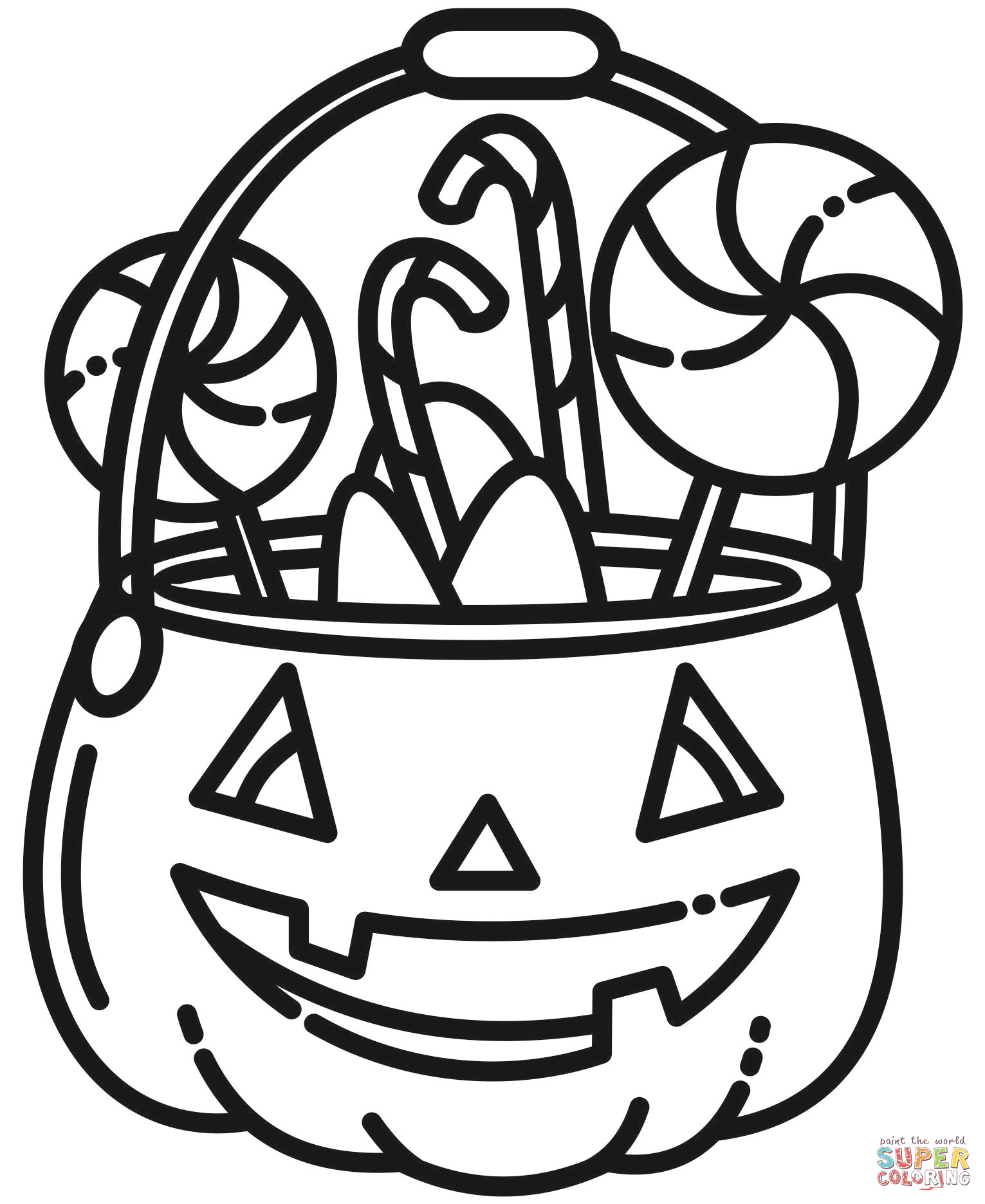 Halloween candy coloring page free printable coloring pages