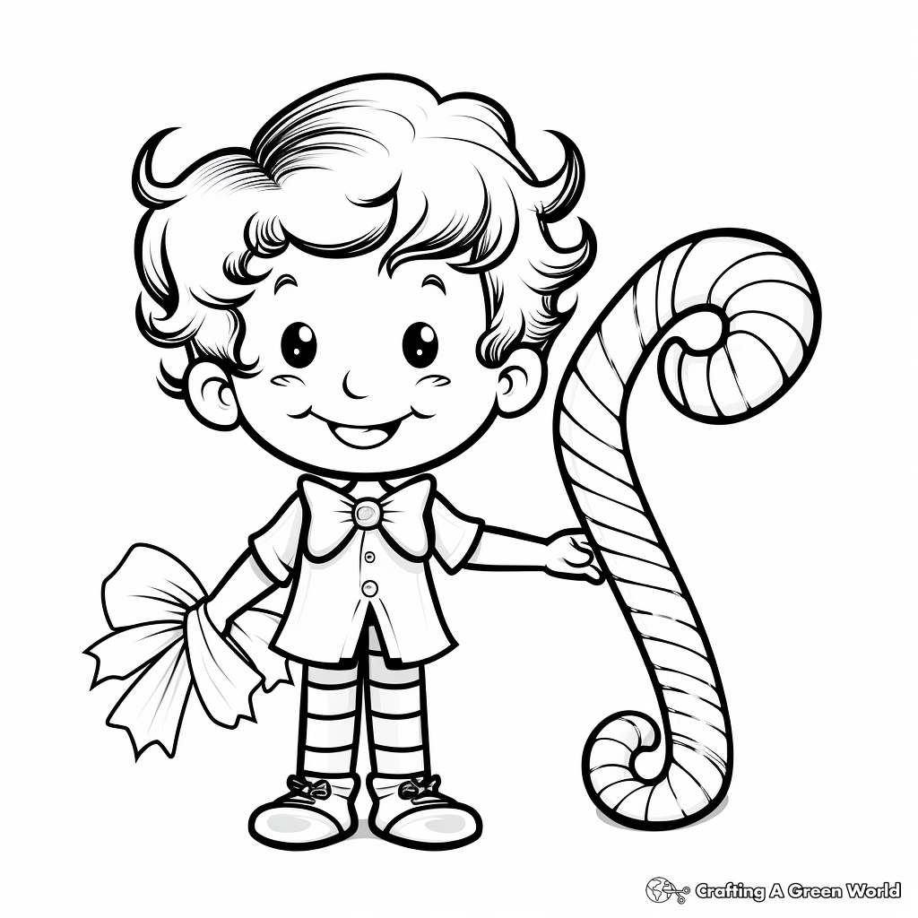 Candy cane coloring pages